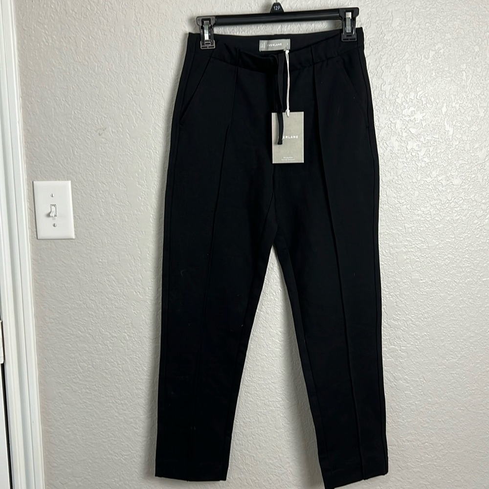 NWT Everlane Dream Pant BLACK Small Pull on Heavy Knit Pockets